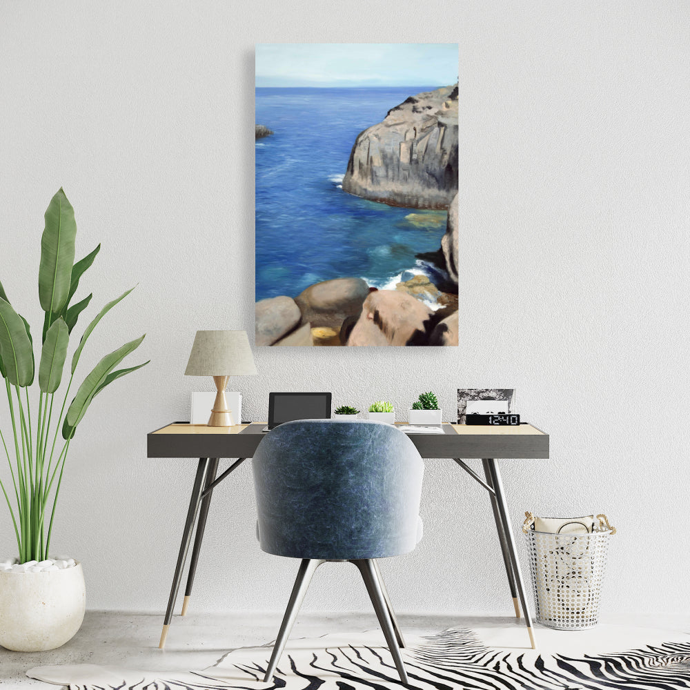 Blue Marine Coastal Canvas | California Coast Home Decor