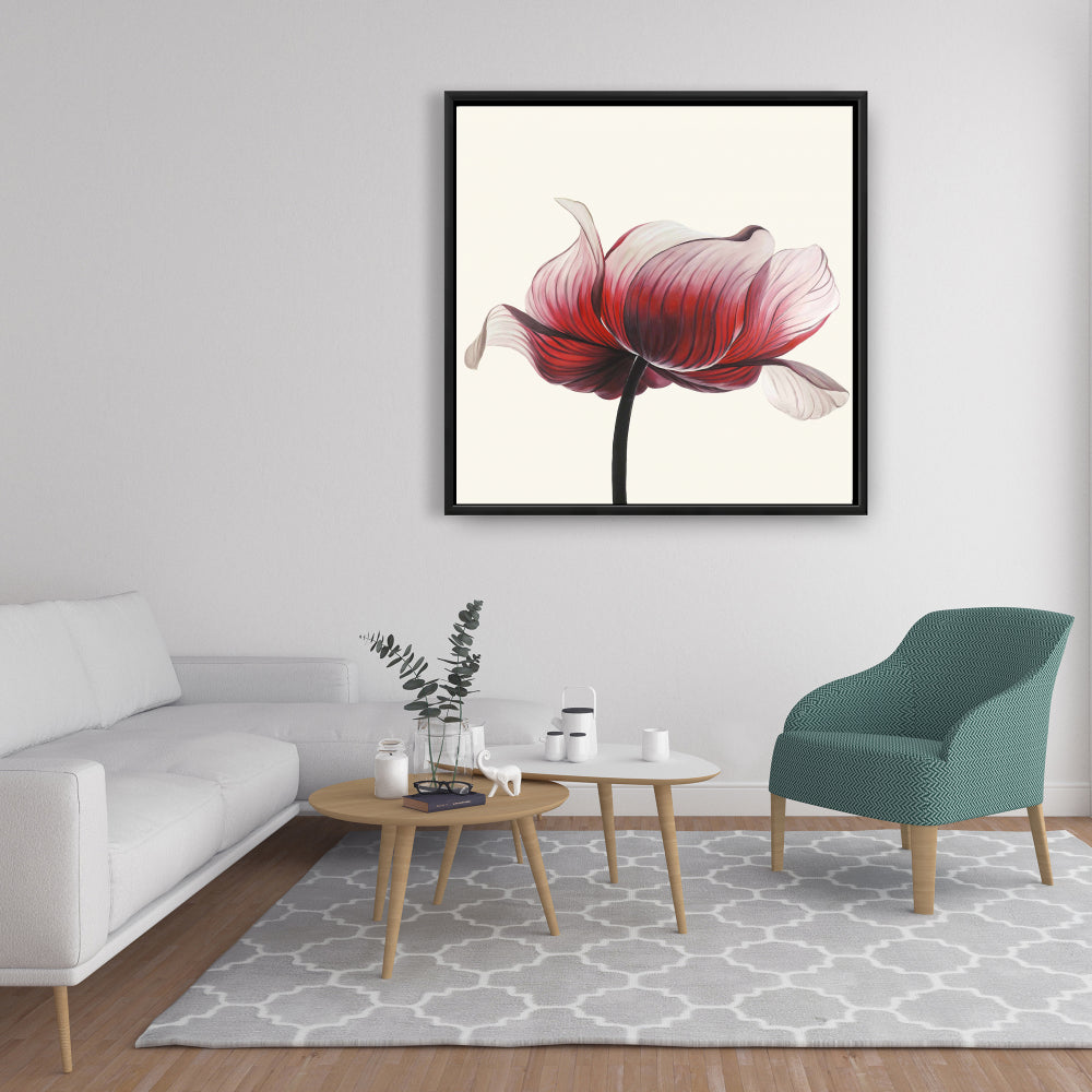 Anemone Flower Framed Canvas | Exotic Bedroom Wall Art Decor
