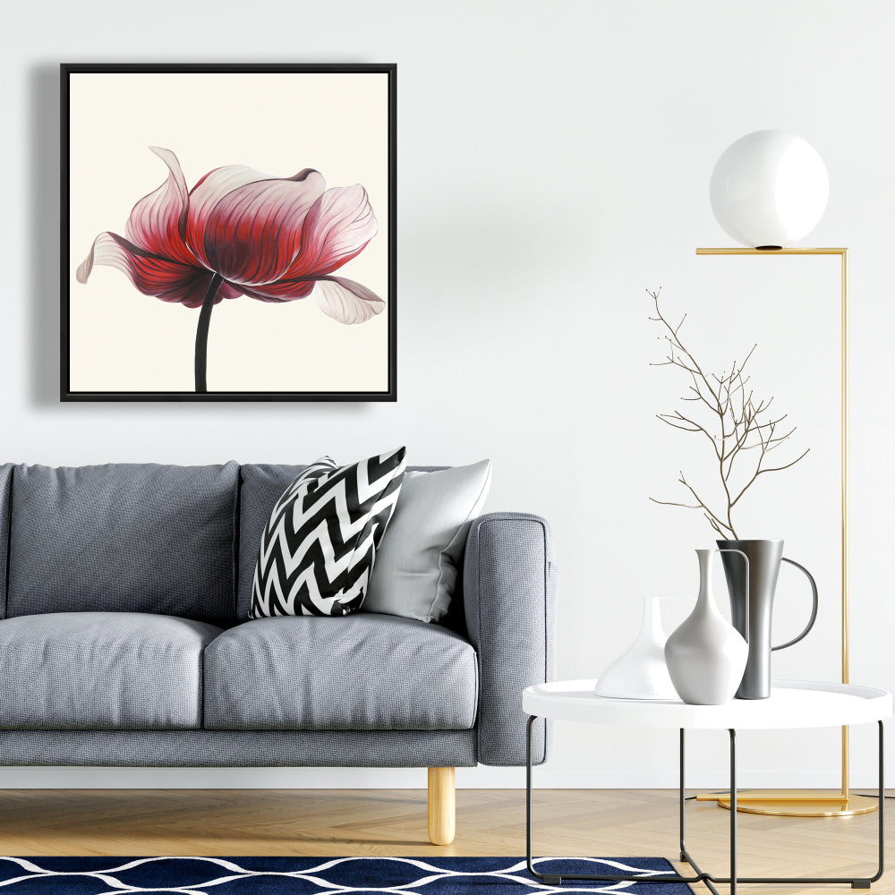 Anemone Flower Framed Canvas | Exotic Bedroom Wall Art Decor