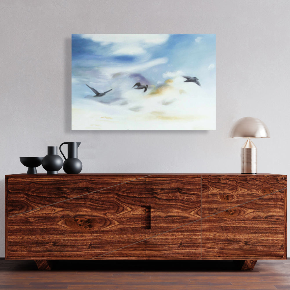 Toile Oiseaux dans le ciel | Décoration murale animalière pour chambre à coucher