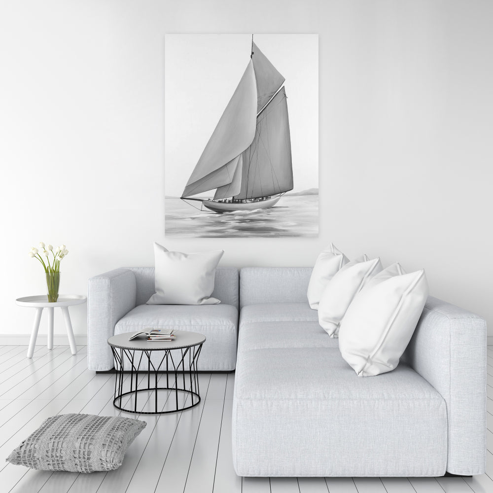 Vintage Sailing Ship Canvas - Bedroom Coastal Home Decor