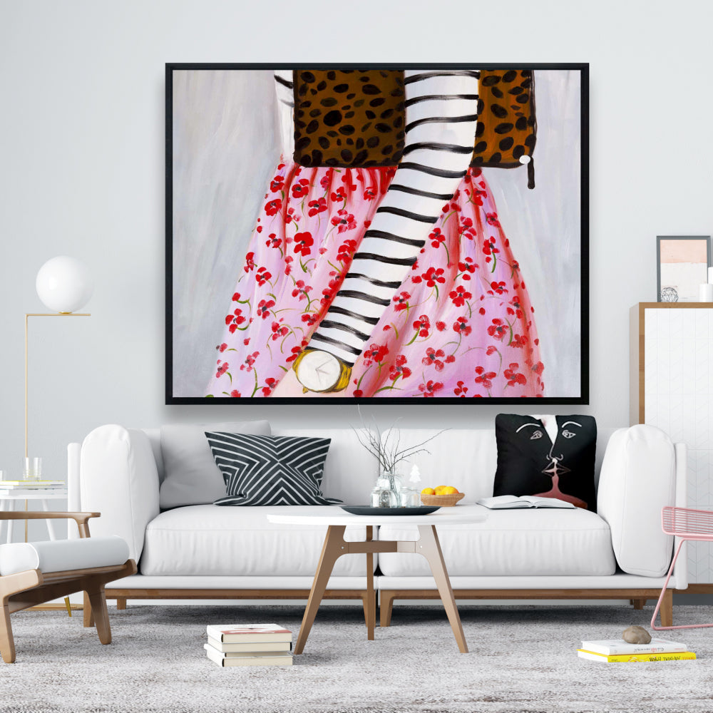 Fashionable Woman Canvas - Leopard Bag | Contemporary Decor