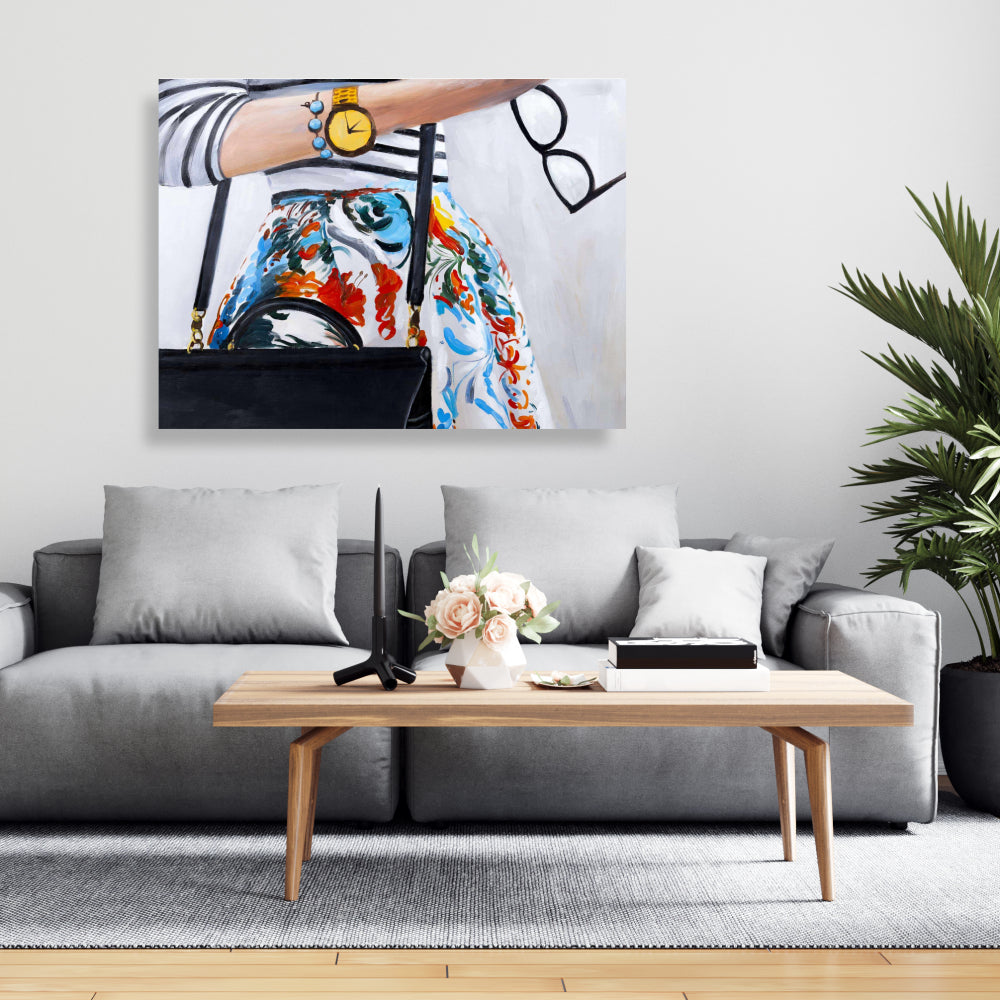 Fashionable Woman Canvas - Stylish Bedroom Wall Art Decor