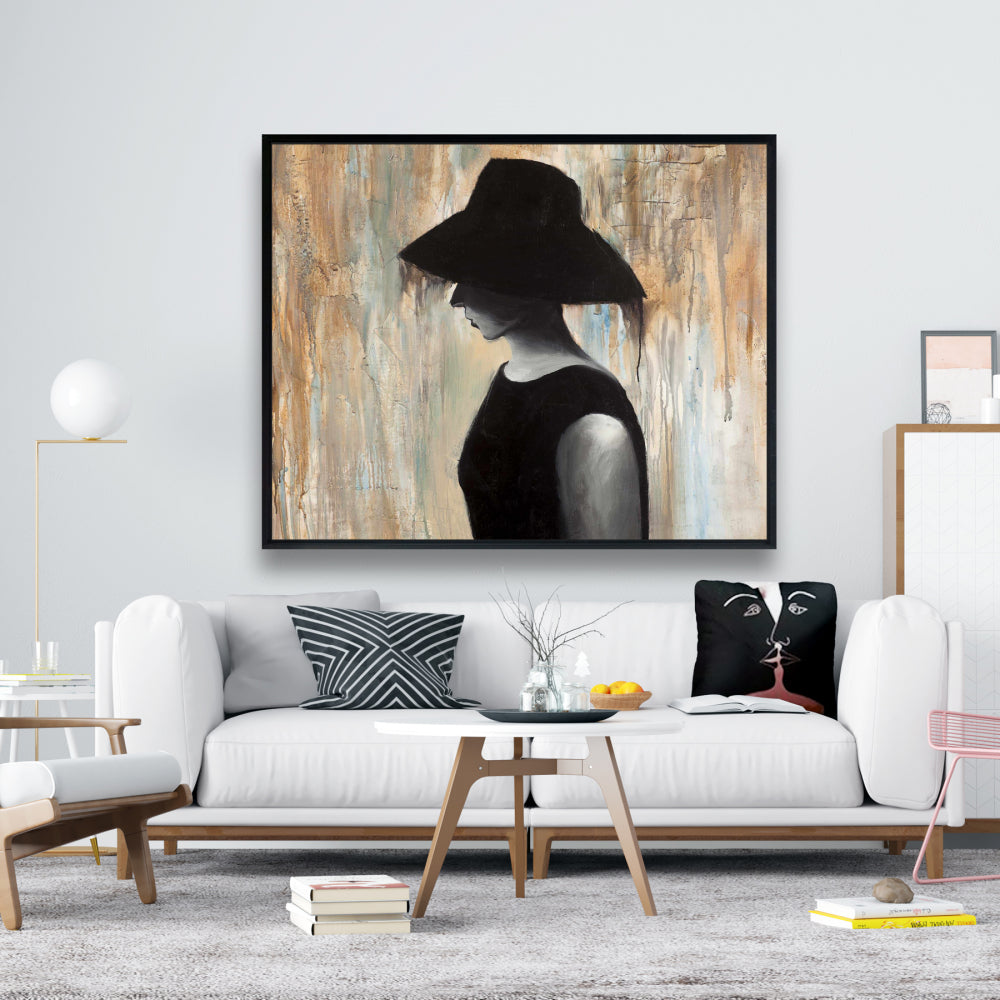 Toile « Grand chapeau » d'Audrey Hepburn | Décoration de chambre contemporaine