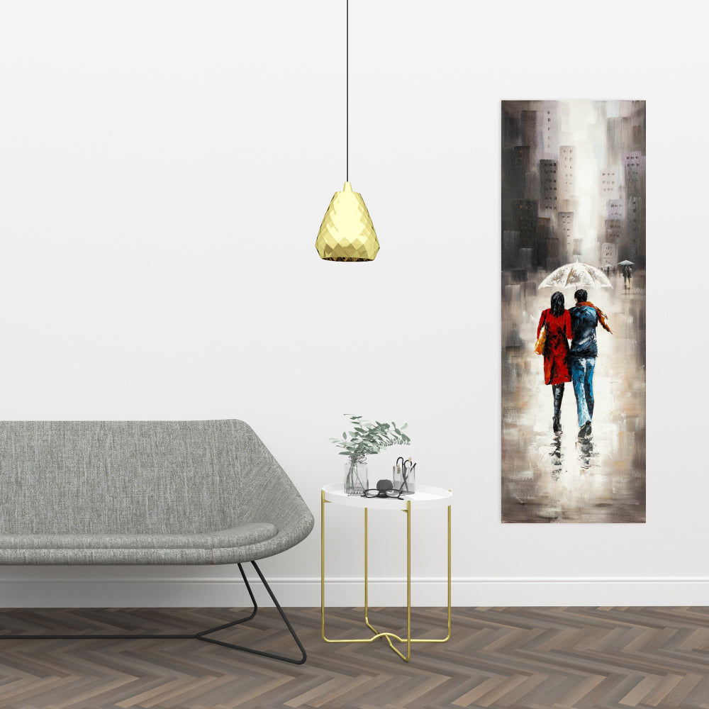 Romantic Rainy Walk Canvas | Bedroom Home Decor Wall Art