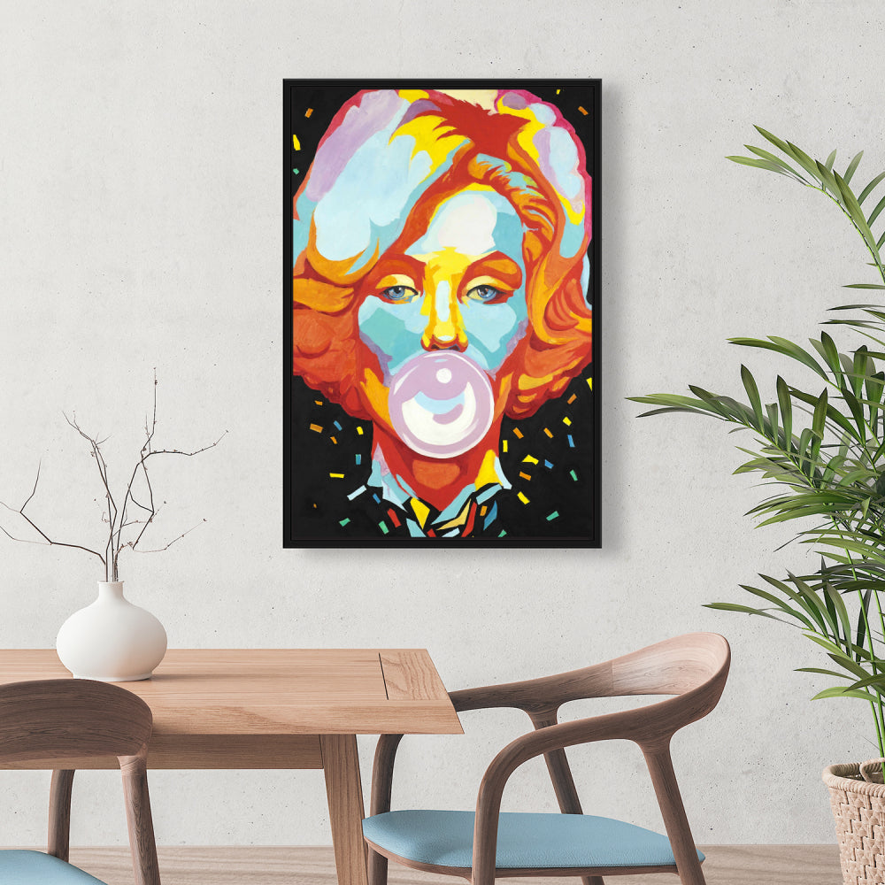 Colorful Marilyn Monroe Bubblegum Canvas | Home Decor Art