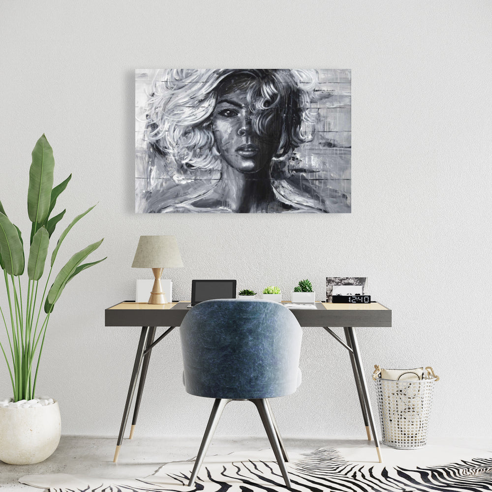 Gentle Woman Industrial Bedroom Beauty Canvas | Home Decor