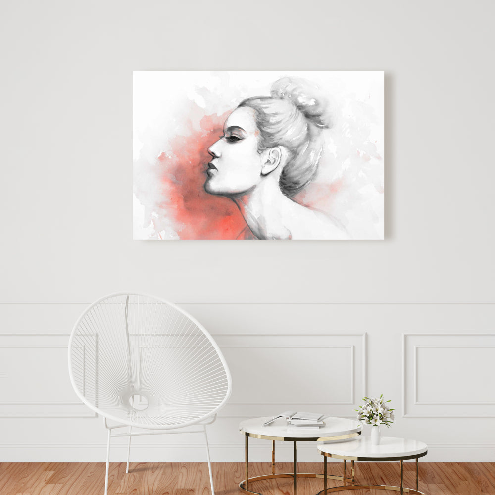 Deliberation Woman Canvas - Artistic Home Decor Wall Art