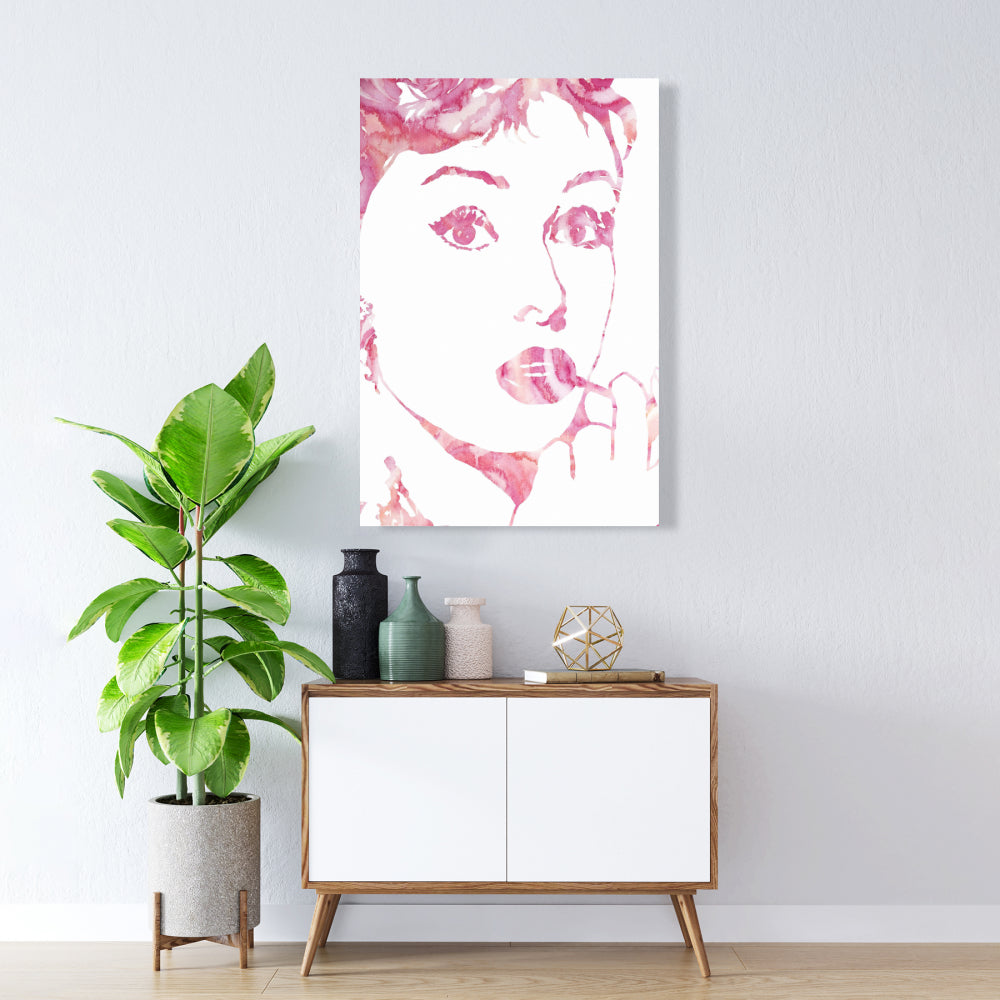 Glamor Audrey Hepburn Retro Canvas | Women's Bedroom Decor