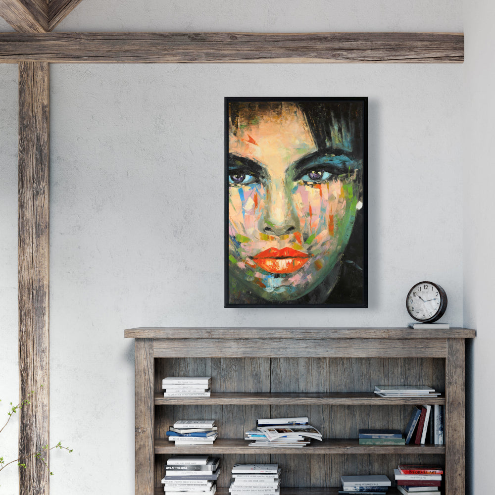 Abstract Portrait Canvas | Contemporary Framed Wall Art Decor