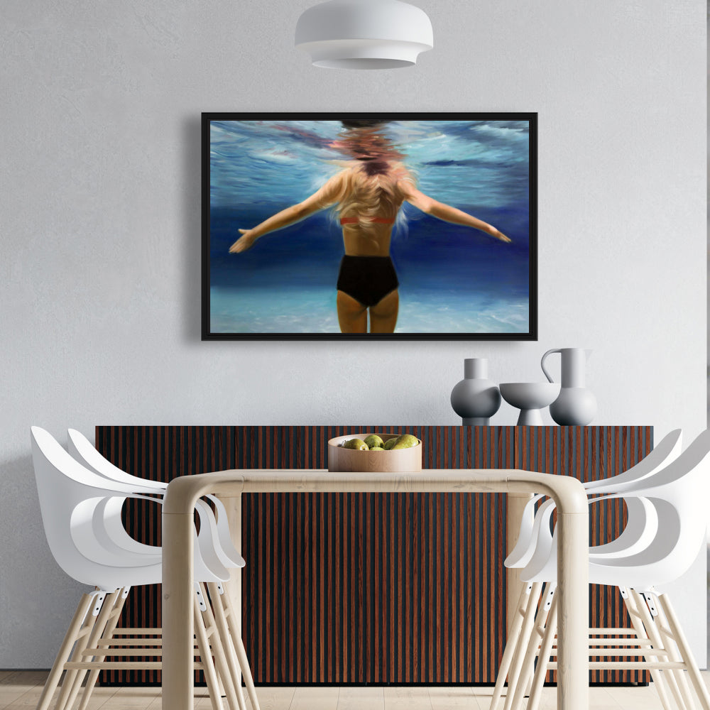 Toile panoramique sur la mer pour chambre à coucher | Décoration d'intérieur sous-marine