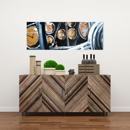 Vintage Car Interior Canvas | Contemporary Bedroom Decor