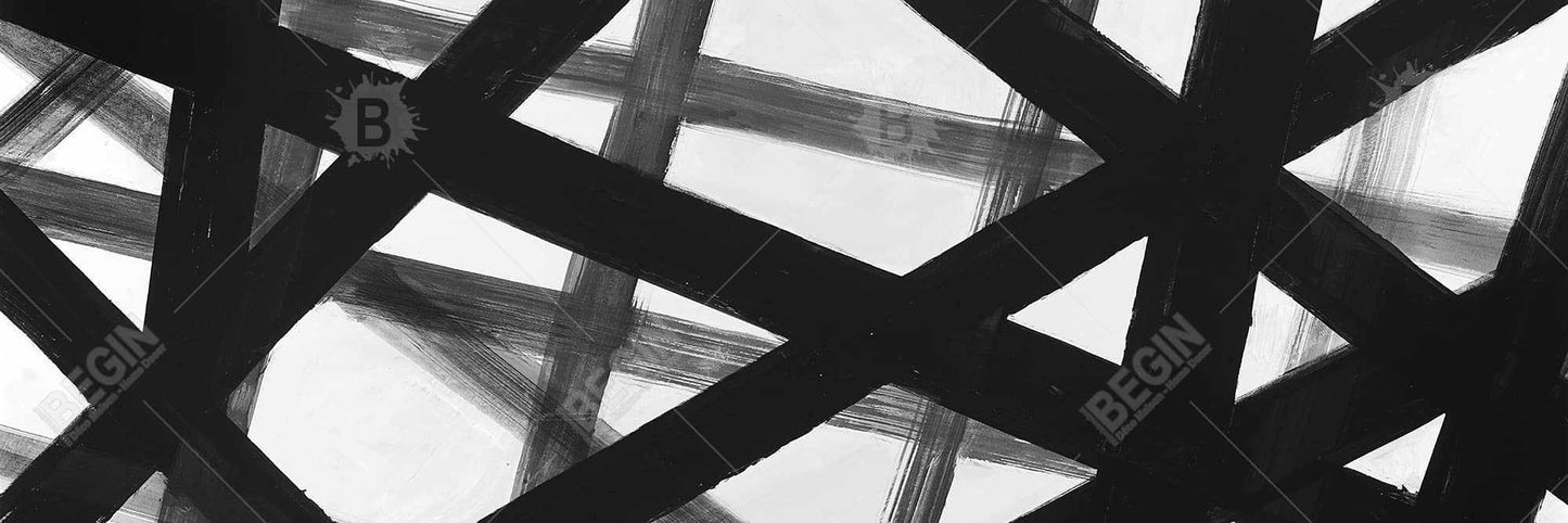 Abstract Bold Lines Canvas | Pattern Contemporary Home Decor