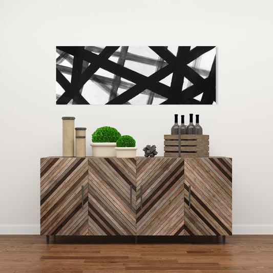 Abstract Bold Lines Canvas | Pattern Contemporary Home Decor
