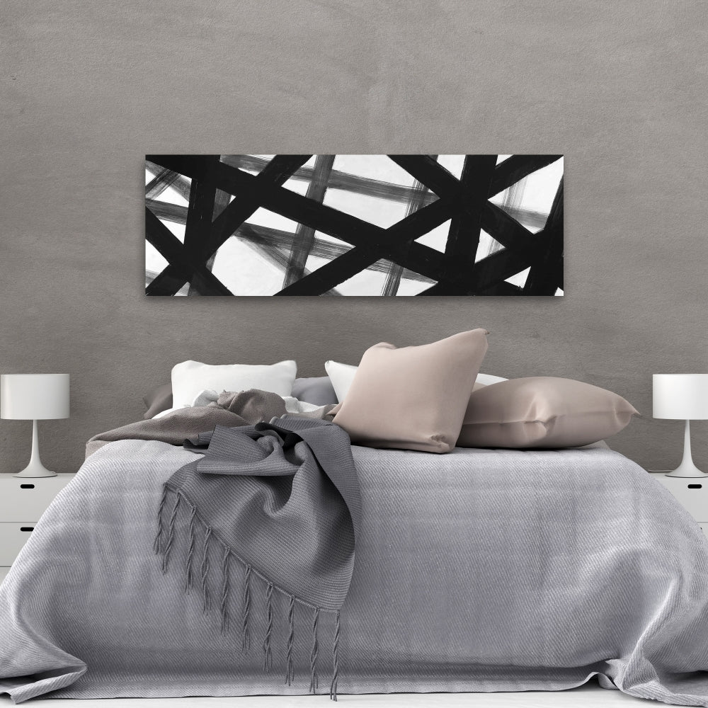 Abstract Bold Lines Canvas | Pattern Contemporary Home Decor
