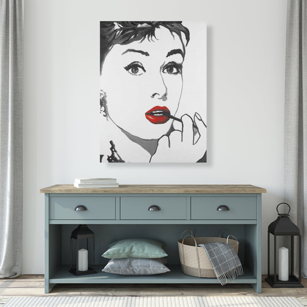 Toile Audrey Hepburn | Décoration murale Beauté Blanche