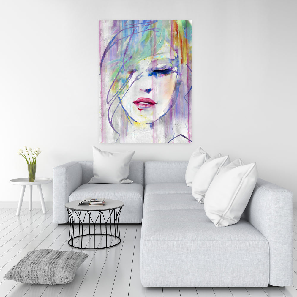 Abstract Beauty Gray Canvas - Home Decor Figurative Art