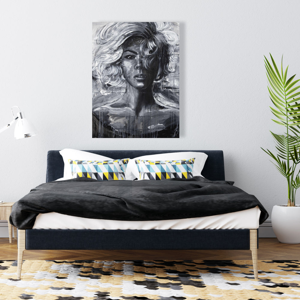Gentle Woman Industrial Bedroom Beauty Canvas | Home Decor