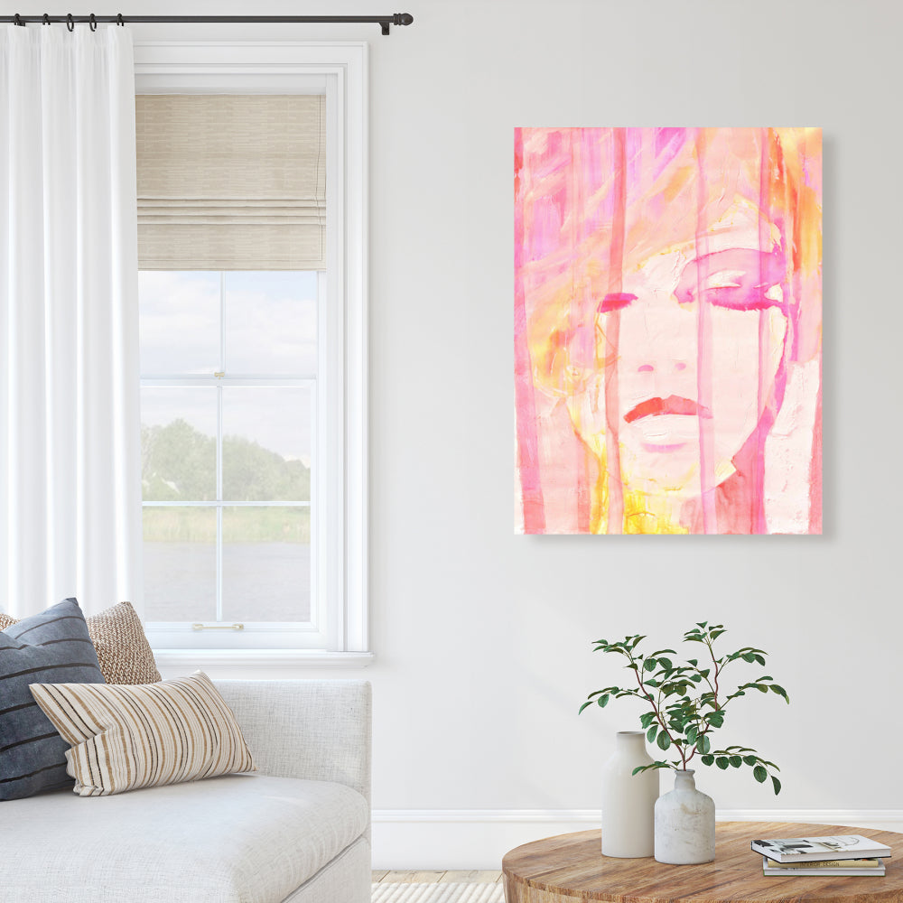 Abstract Portrait Feminine Canvas | Modern Bedroom Decor