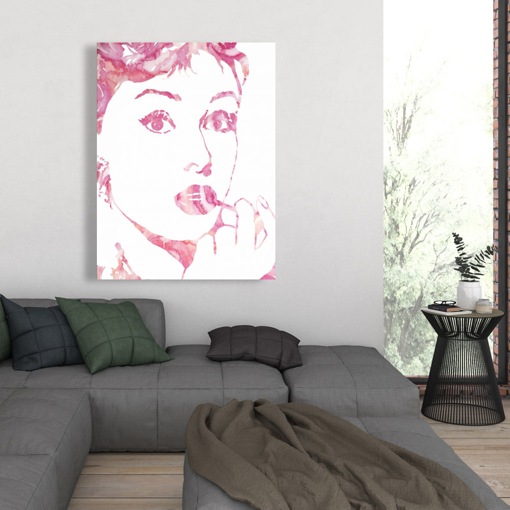 Glamor Audrey Hepburn Retro Canvas | Women's Bedroom Decor