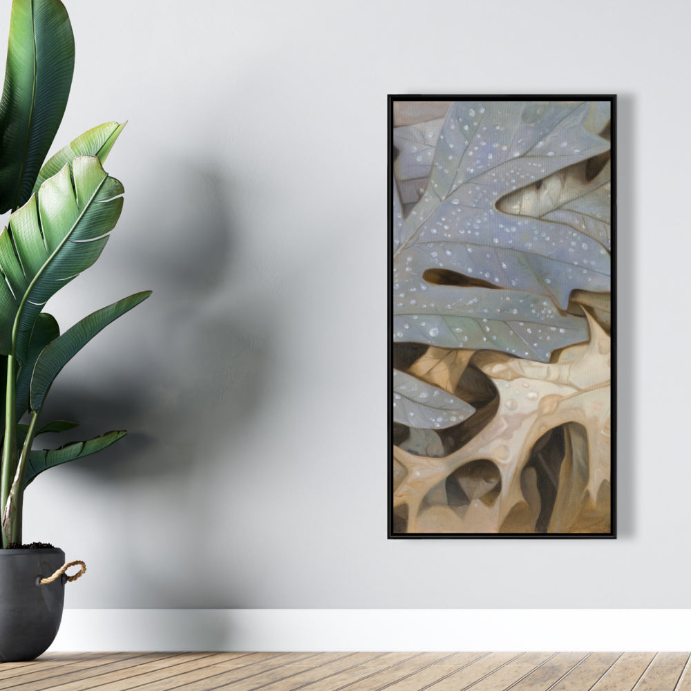 Toile Feuilles d'automne | Décoration encadrée marron pour chambre à coucher