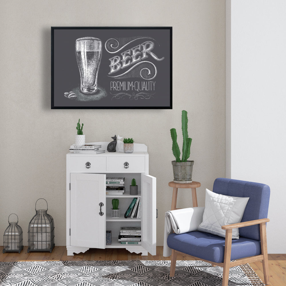 Vintage Beer Signboard Canvas | Rustic Home Decor Wall Art