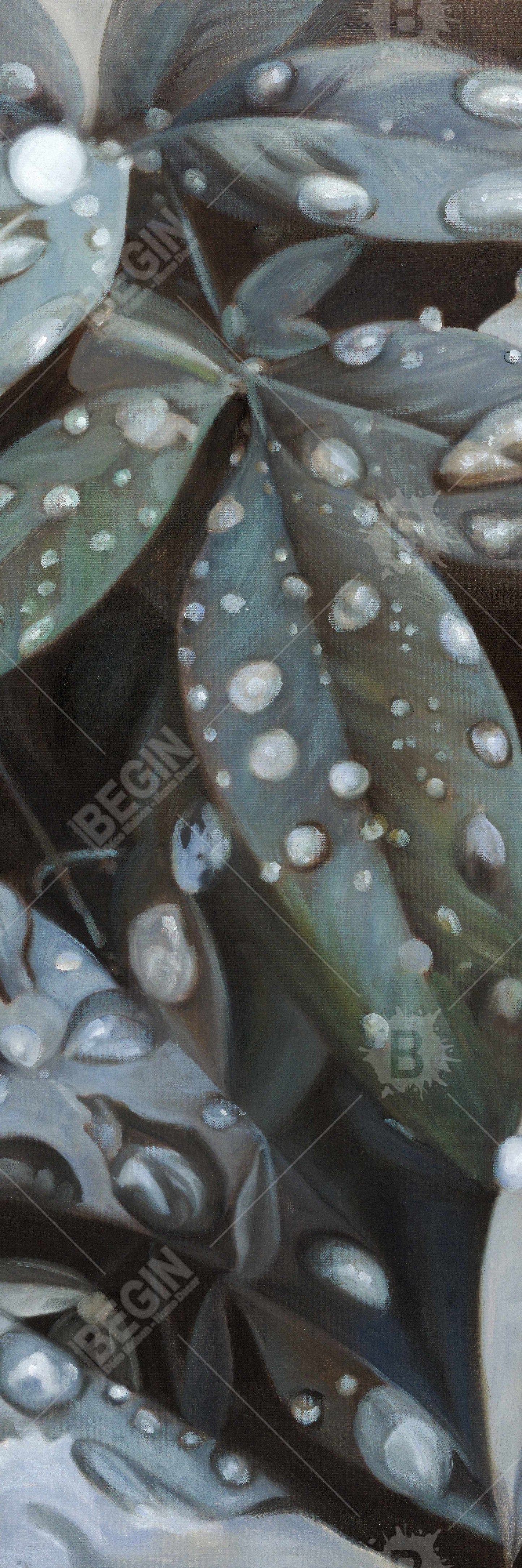 Leaves After Rain Botanical Canvas | Floral Bathroom Decor