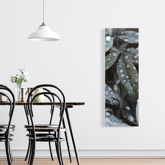 Leaves After Rain Botanical Canvas | Floral Bathroom Decor