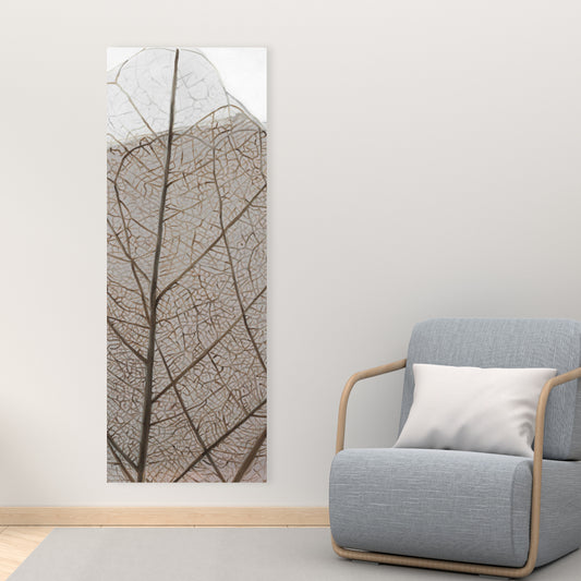 Translucent Dried Leaves Canvas | Rustic Botanical Wall Art