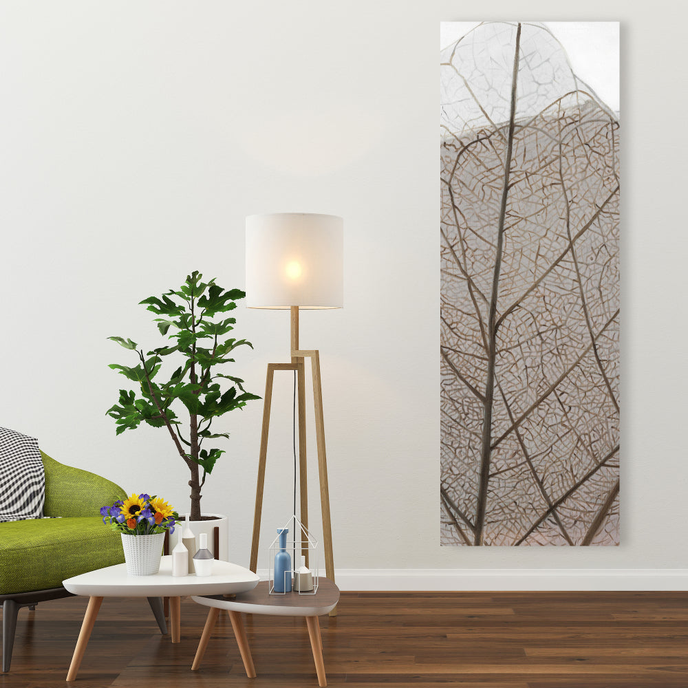 Translucent Dried Leaves Canvas | Rustic Botanical Wall Art
