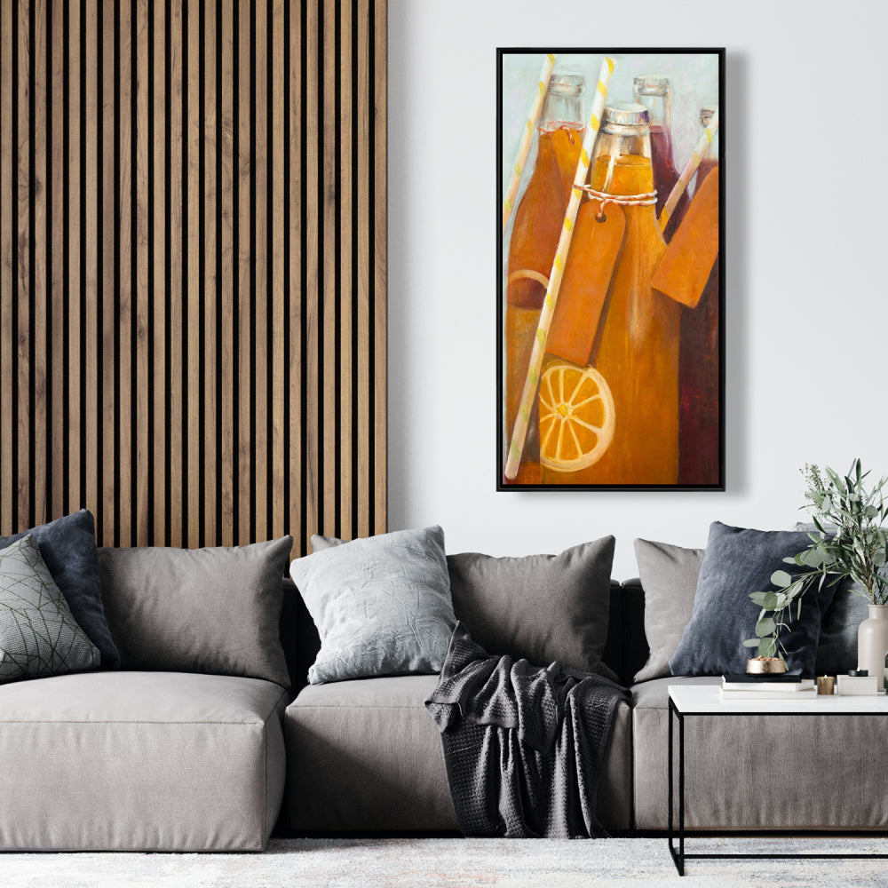 Boissons d'été à l'orange | Toile encadrée de gastronomie contemporaine