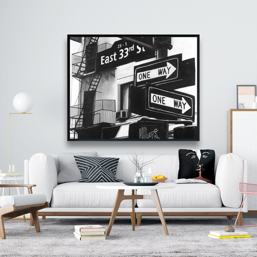 Toile encadrée avec panneaux de New York | Décoration murale