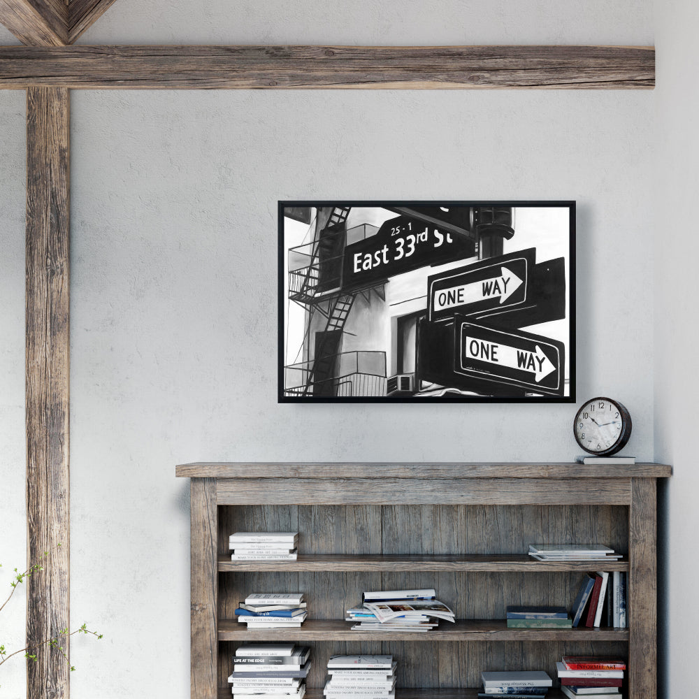 Toile encadrée avec panneaux de New York | Décoration murale