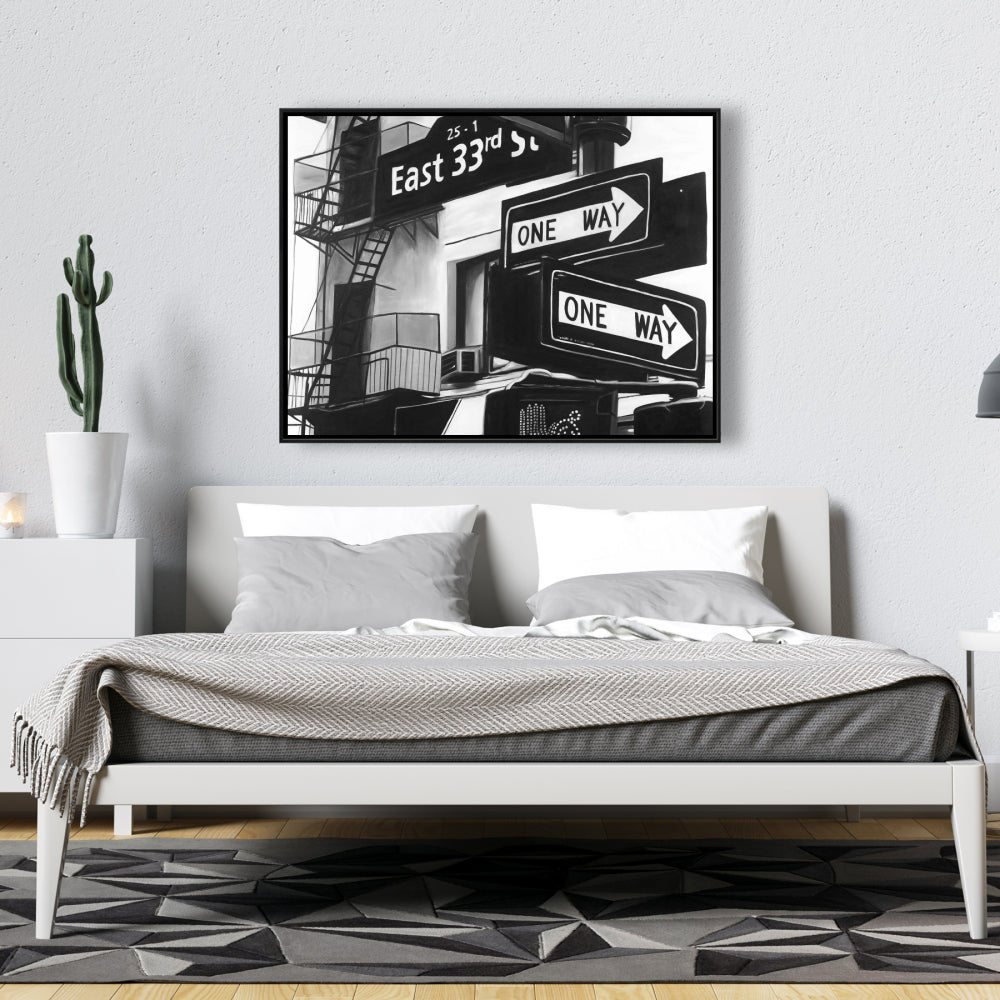 Toile encadrée avec panneaux de New York | Décoration murale