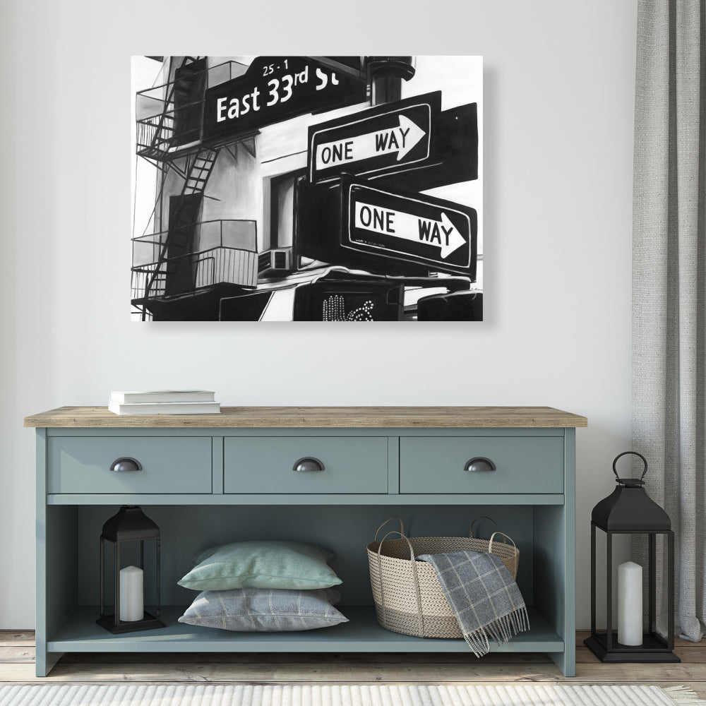 Toiles de panneaux de New York | Décoration d'intérieur | Villes blanches