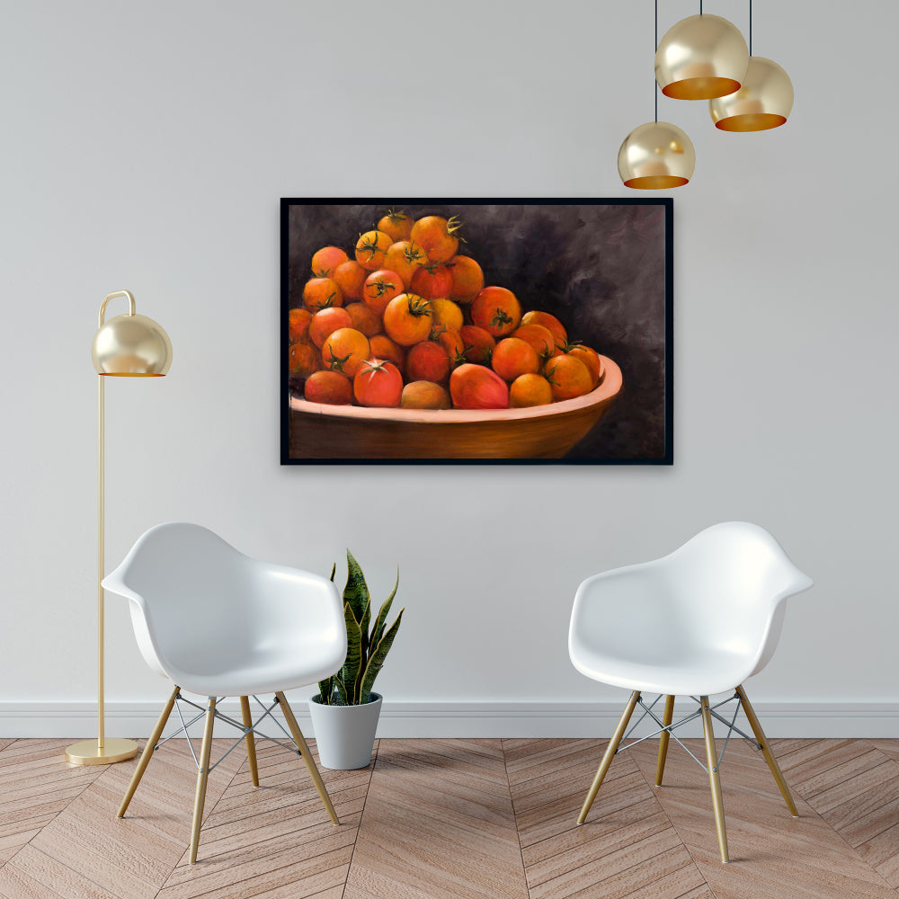 Bowl of Cherry Tomatoes Canvas | Modern Home Decor Art