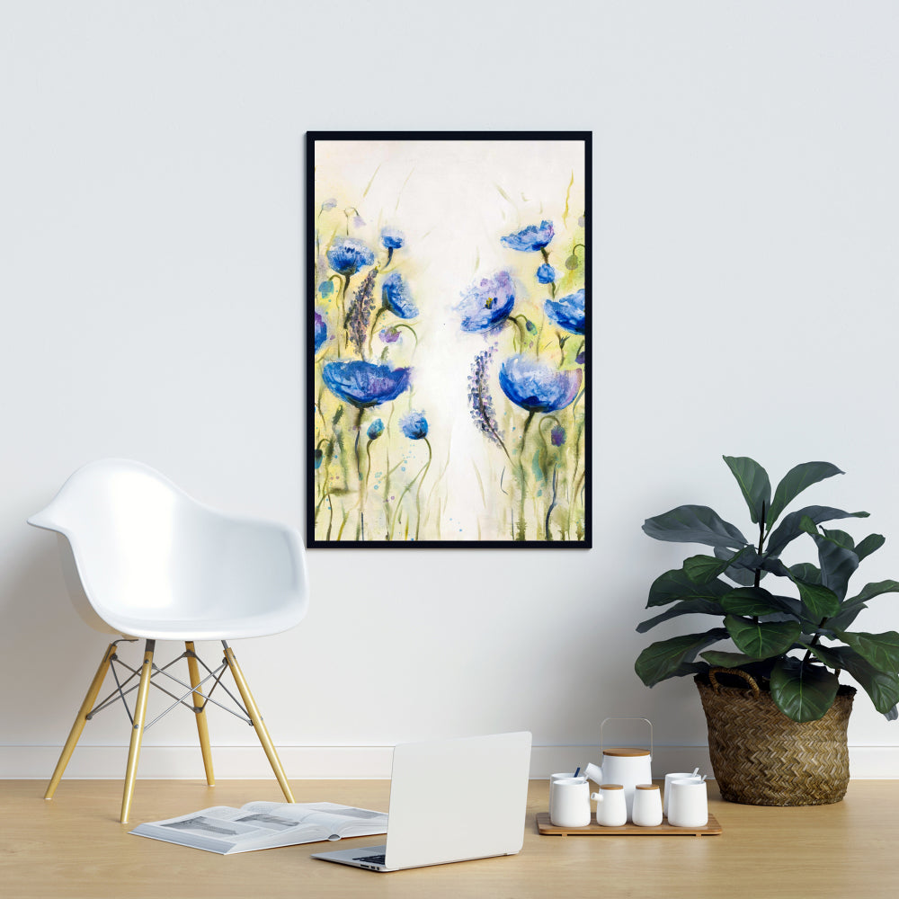 Blue Garden Floral & Botanical Framed Canvas | Home Décor