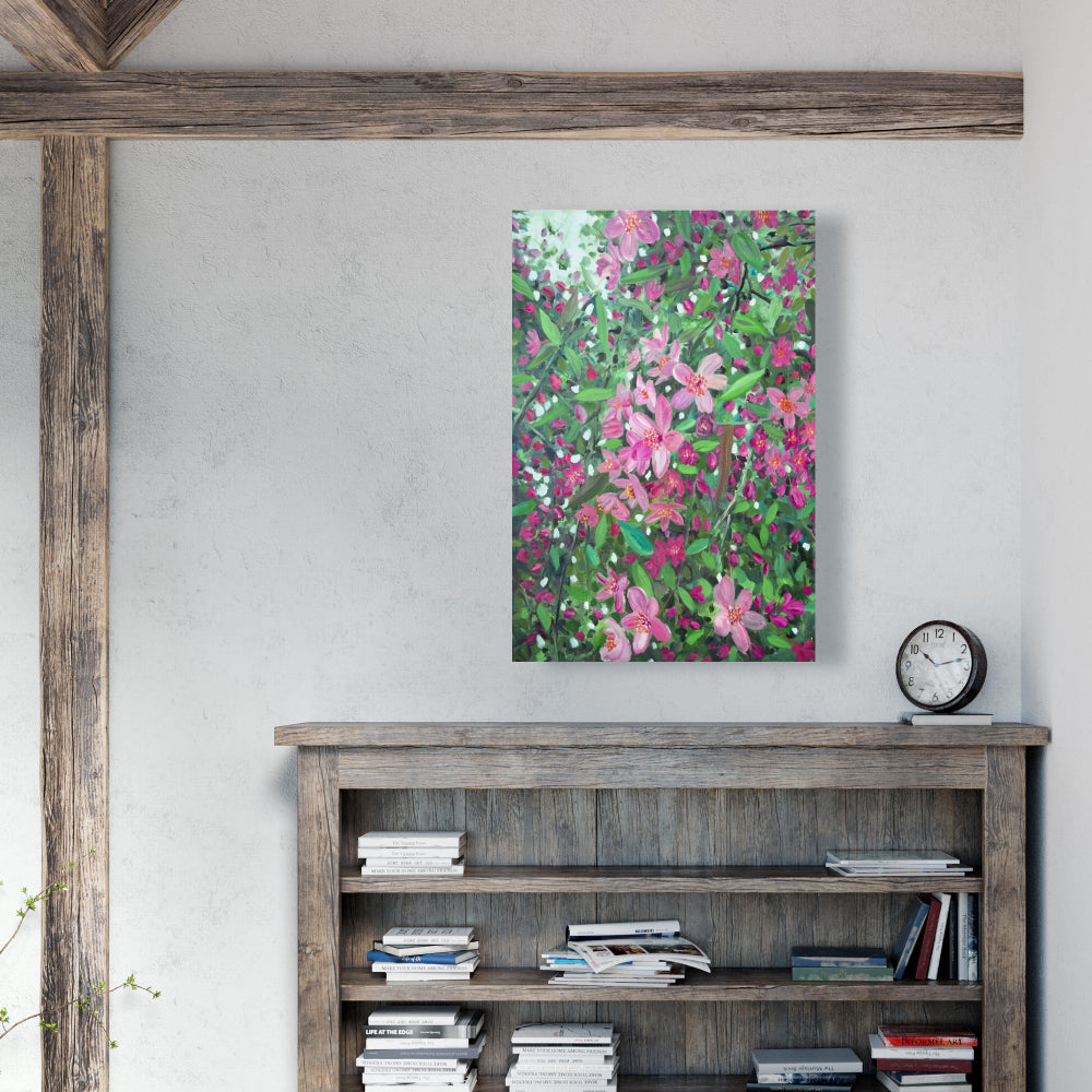 Cherry Tree Blooming Canvas - Floral Botanical Home Decor