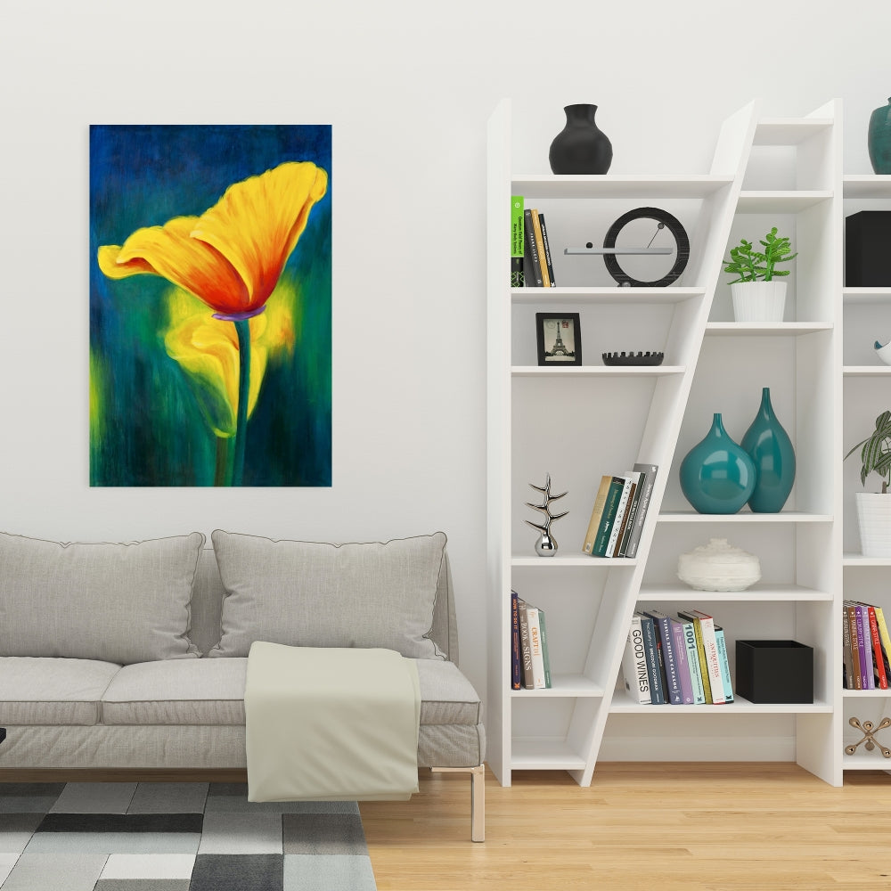 Superb Contrast Flowers Canvas | Contemporary Floral Decor