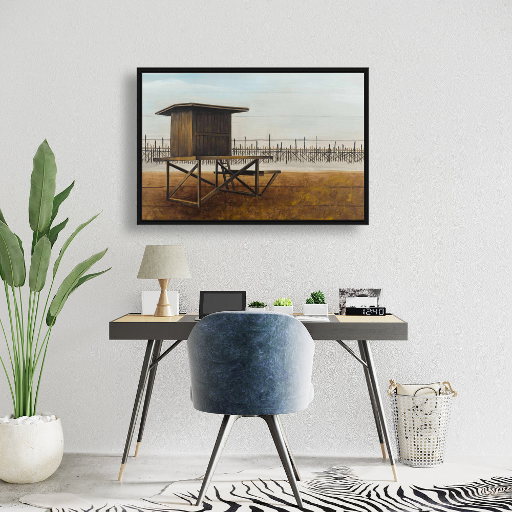 Toile encadrée « Tour de surveillance de Newport Beach » | Décoration d'intérieur