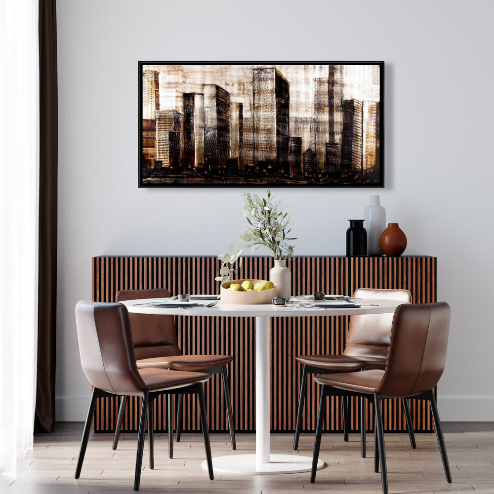 Toile encadrée pour chambre à coucher : Villes industrielles – Croquis de la décoration urbaine