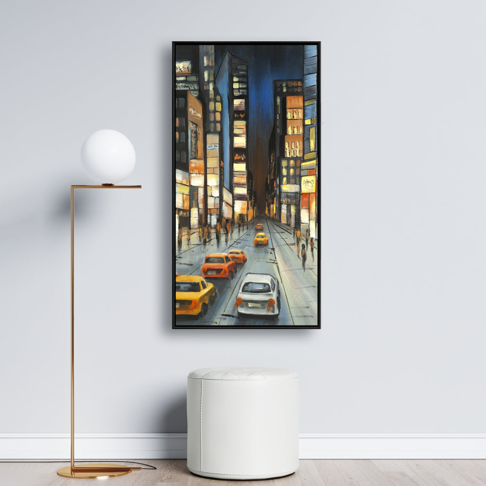Toile encadrée « Vue sur Times Square » | Décoration de chambre urbaine