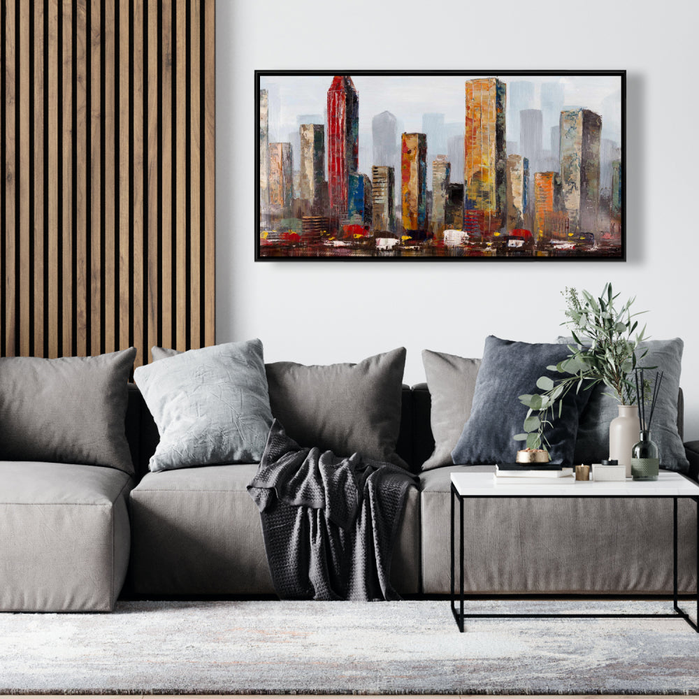 Toile industrielle à l'aspect rouillé - Décoration d'intérieur urbaine