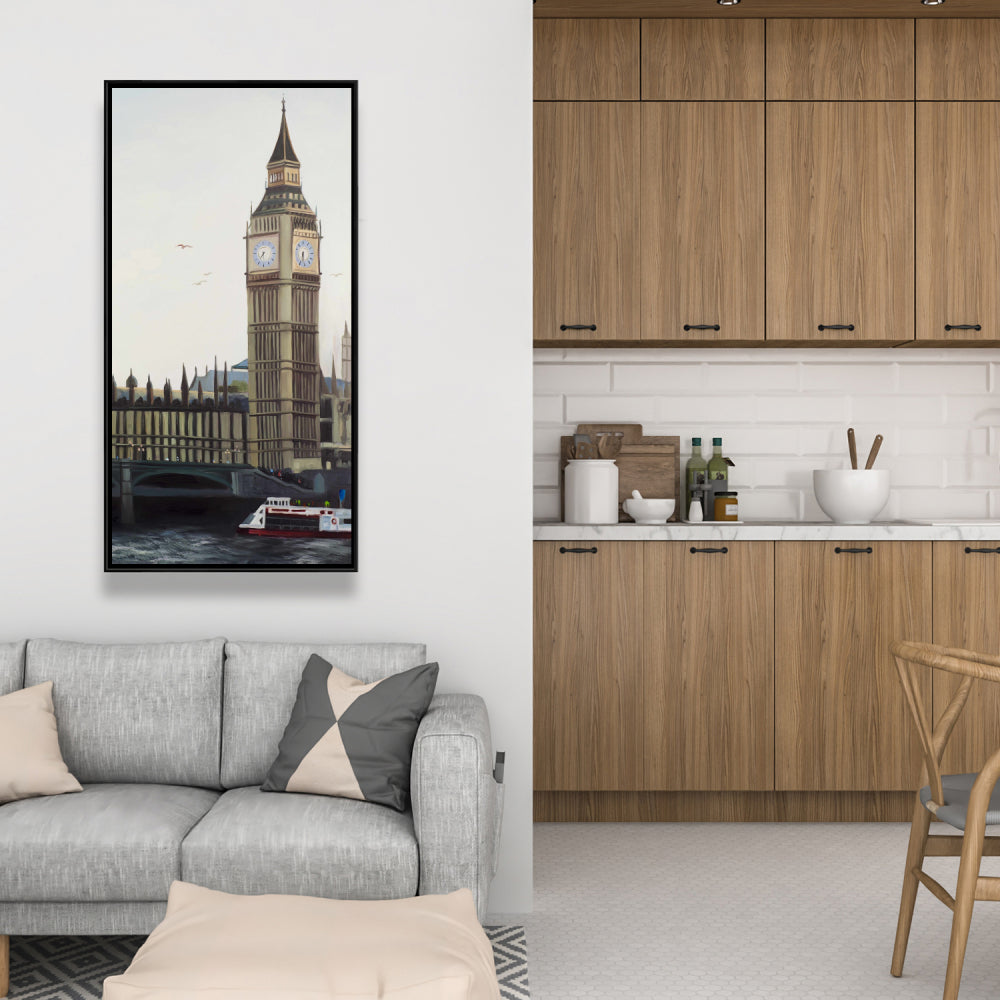 Toile de la tour de l'horloge Big Ben - Décoration de chambre architecturale