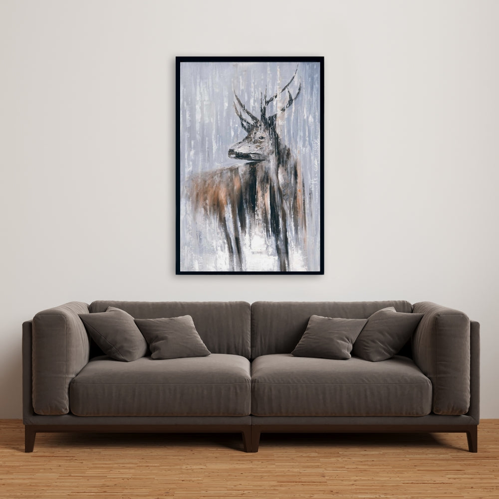 Toile « Cerf dans la forêt » | Décoration murale moderne pour chambre à coucher