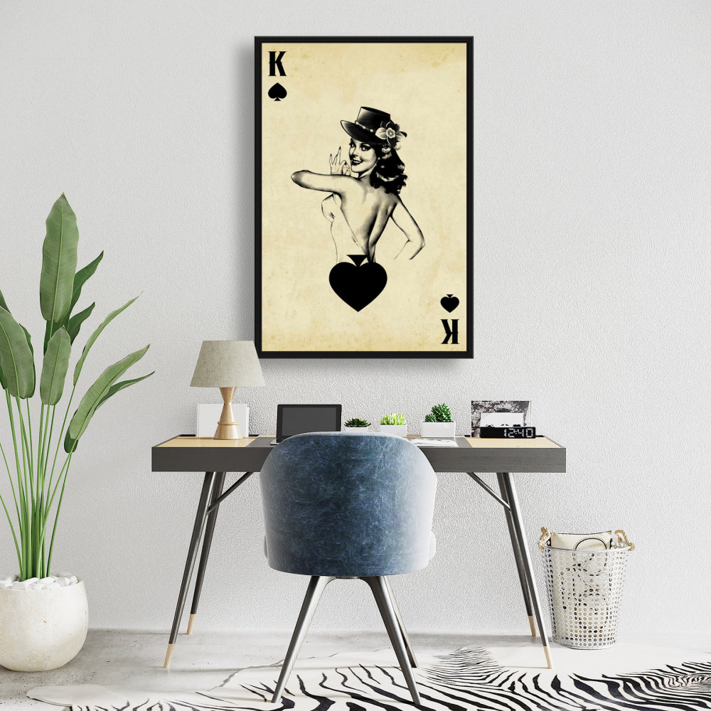 King of Spades Canvas | Man Cave Hobbies Home Decor Art