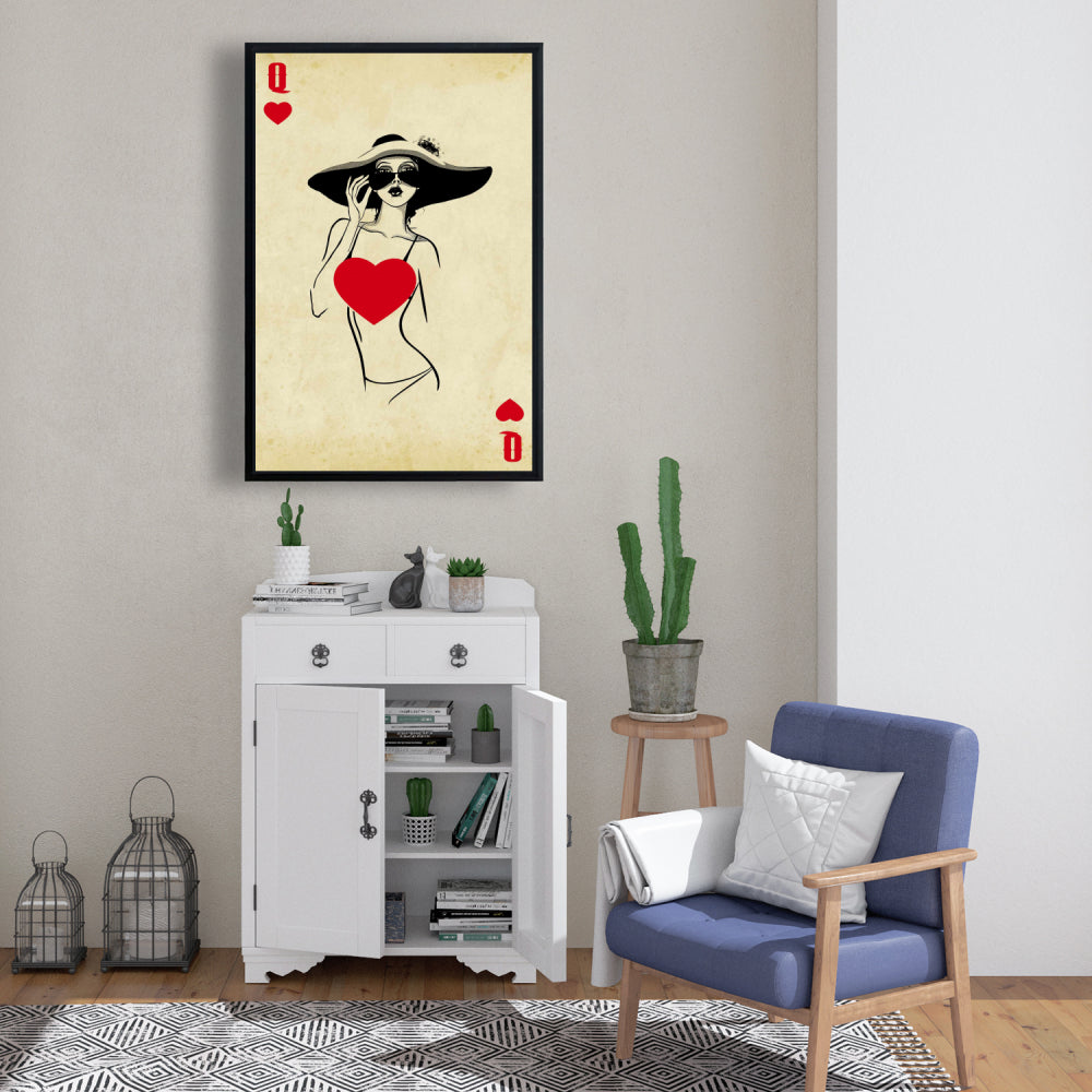 Queen of Hearts Retro Canvas | Hobbies Fashion Home Decor