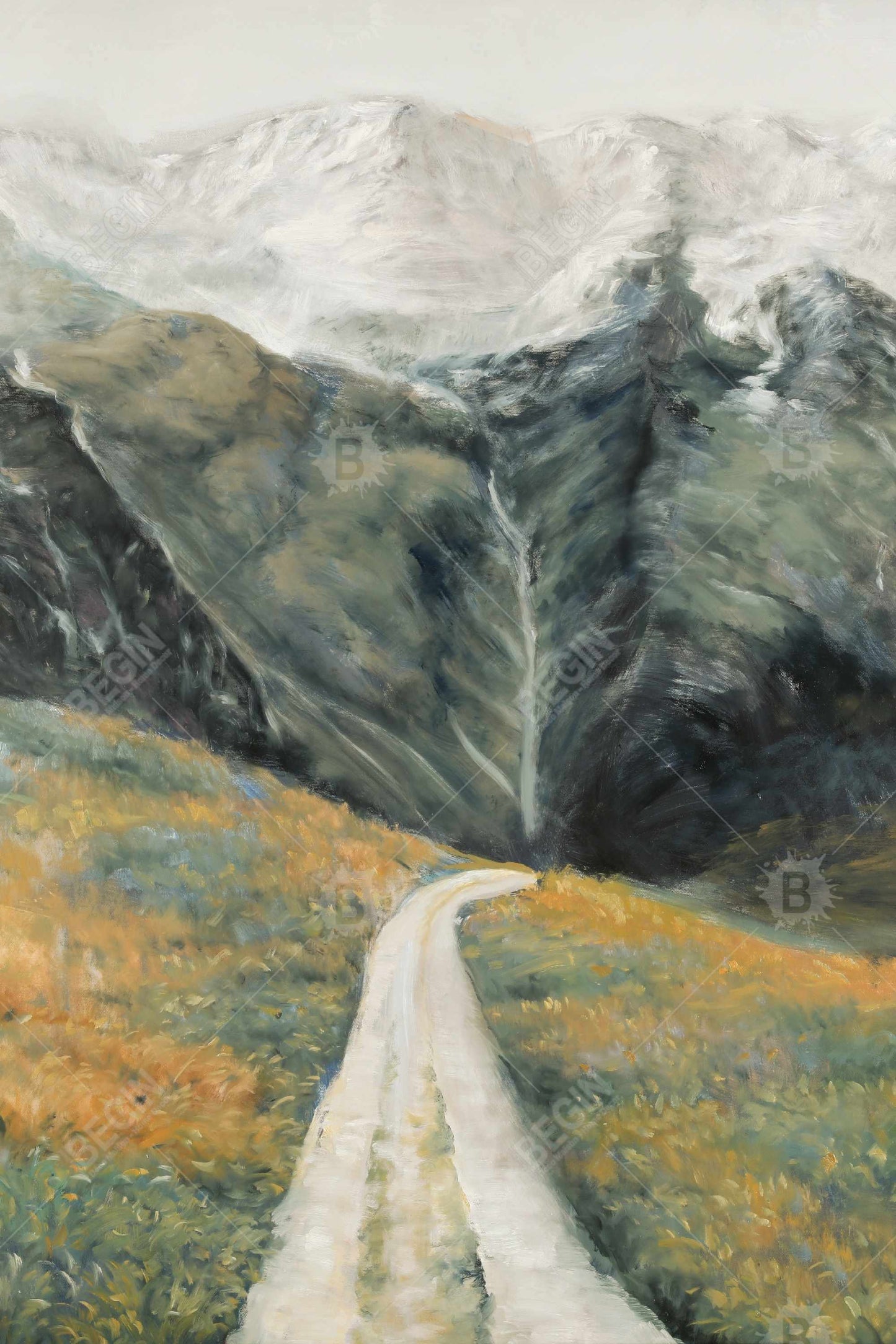 Mountainous Landscape Magnetic Stick Canvas - Modern Home Decor