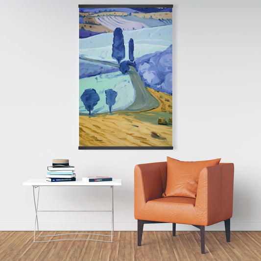 Toile « Arbres de Toscane » pour chambre à coucher | Décoration d'intérieur magnétique