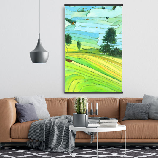 Rice Fields of Vietnam Canvas | Asian Trees Bedroom Decor